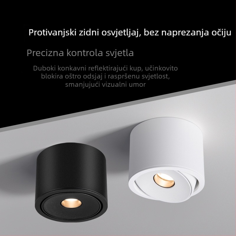 Izuzetno tanak COB spot svjetlo s prilagodljivim kutovima snopa (3°, 8°, 15°) za ambijent čajne sobe, 3W