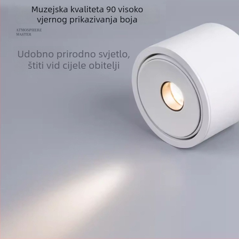 Izuzetno tanak COB spot svjetlo s prilagodljivim kutovima snopa (3°, 8°, 15°) za ambijent čajne sobe, 3W