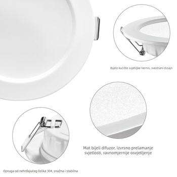 Xinhua Prilagođeni stropni LED downlight, anti-glare, ugrađeni za dnevni boravak, ultra-tanki, otvor 75 mm