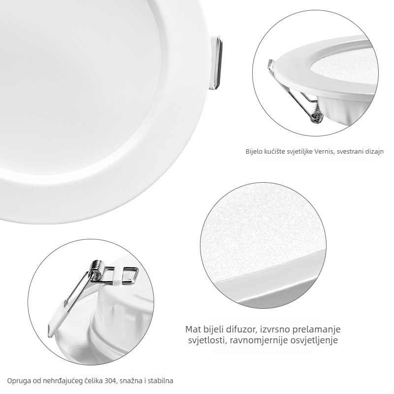 Xinhua Prilagođeni stropni LED downlight, anti-glare, ugrađeni za dnevni boravak, ultra-tanki, otvor 75 mm