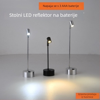 LED reflektor za vitrinu, baterijsko napajanje, bežično nužno svjetlo, stubni LED reflektor za zlatni nakit i žad