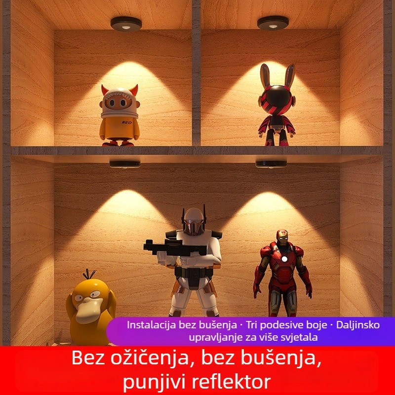LED reflektor za vitrinu s bežičnim daljinskim upravljačem i magnetskim nosačem