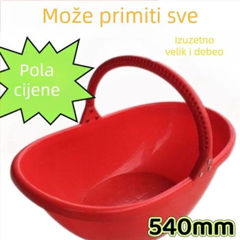 Ručni poljoprivredni koš za raspršivanje gnojiva, veliki koš za branje povrća i voća, debeli plastični odvodni koš za kućnu upotrebu
