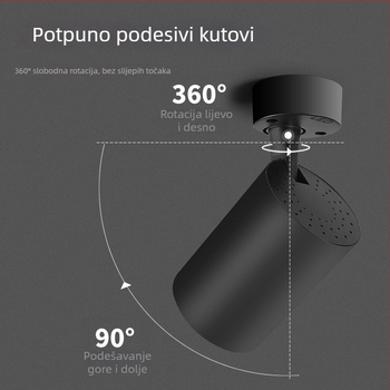 Stropno LED spot svjetlo na tračnici s podesivim kutem, za dnevni boravak i izložbene prostore