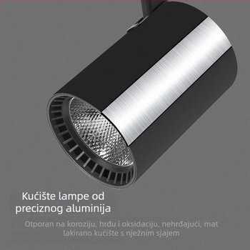 Stropno LED spot svjetlo na tračnici s podesivim kutem, za dnevni boravak i izložbene prostore