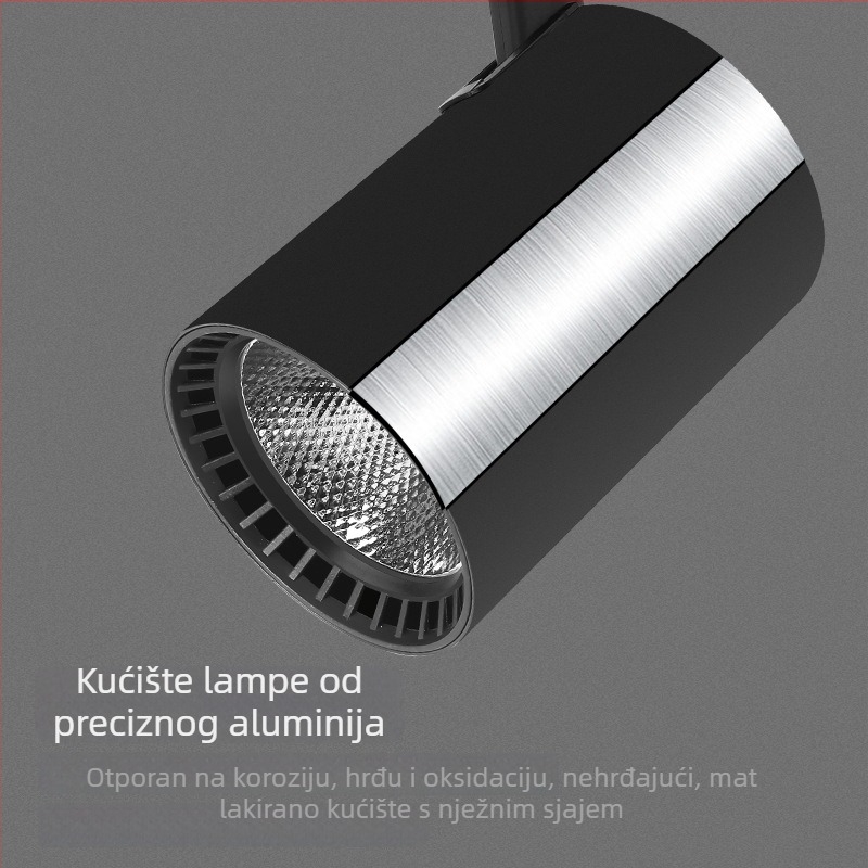 Stropno LED spot svjetlo na tračnici s podesivim kutem, za dnevni boravak i izložbene prostore
