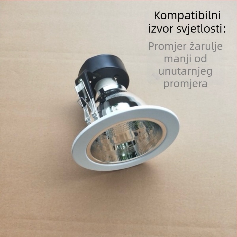 E27 downlight s ugrađenim kućištem, skrivenom ugradnjom, LED reflektor 4 inča za kućnu upotrebu