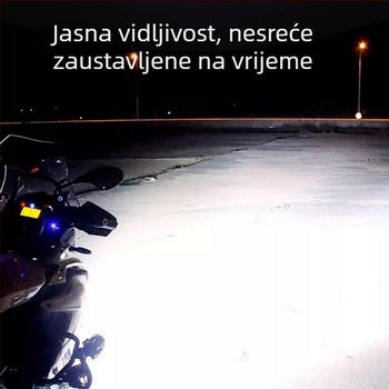 LED reflektor za električni trokolni motocikl — snažno bijelo svjetlo i efekt mijenjanja boje uz bljesak