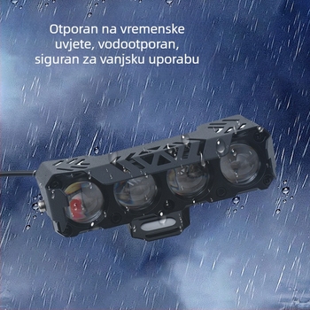 LED reflektor za električni trokolni motocikl — snažno bijelo svjetlo i efekt mijenjanja boje uz bljesak