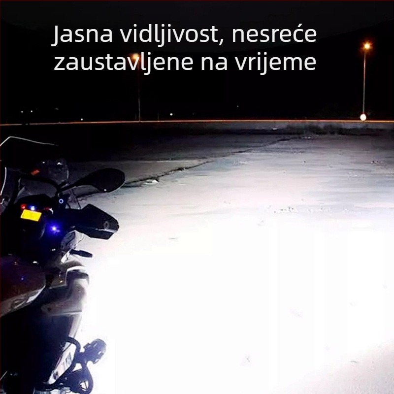 LED reflektor za električni trokolni motocikl — snažno bijelo svjetlo i efekt mijenjanja boje uz bljesak