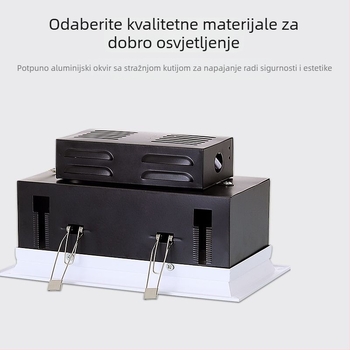 Ugrađeni kvadratni stropni LED spot svjetlo s podesivim kutem, dvostruka glava za trgovine odjećom