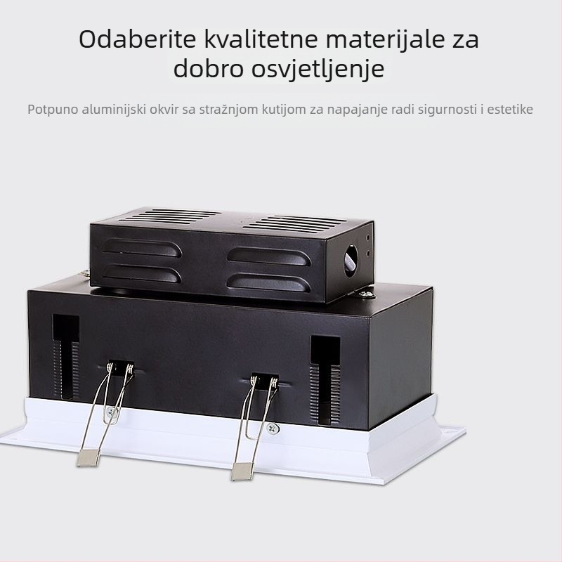 Ugrađeni kvadratni stropni LED spot svjetlo s podesivim kutem, dvostruka glava za trgovine odjećom