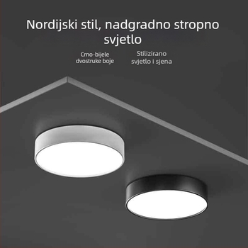 Površinski montirano kružno LED downlight za plafon, ultra-tanki dizajn, za hodnik i ulaz