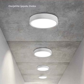 Površinski montirano kružno LED downlight za plafon, ultra-tanki dizajn, za hodnik i ulaz