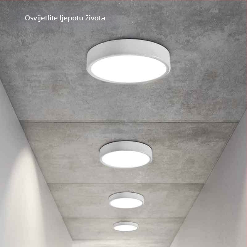 Površinski montirano kružno LED downlight za plafon, ultra-tanki dizajn, za hodnik i ulaz
