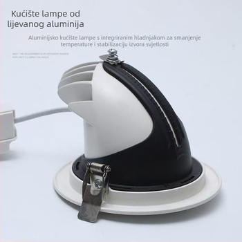 Ugrađeni LED stropni spot za komercijalne trgovine odjeće, wall-washer osvjetljenje, podesiv kut, 30W