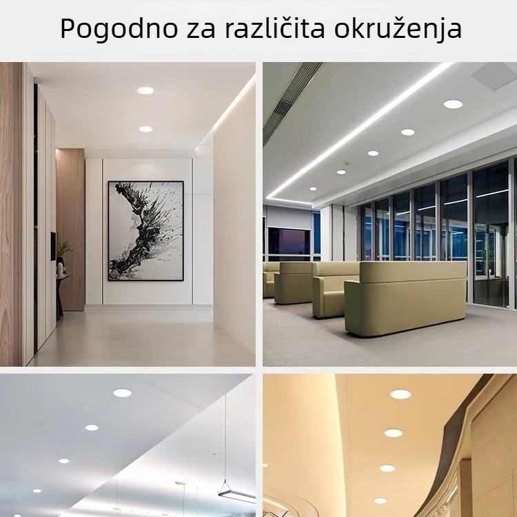 Izvorno ugrađena LED stropna svjetiljka za dnevni boravak, ultra-tanki downlight, Hao Yi serija