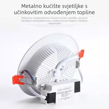 LED downlight izuzetno debeli, 2,5 inča, 3W/5W/7W, integrirano visokokvalitetno svjetlo za zid i strop, reflektor protiv magle