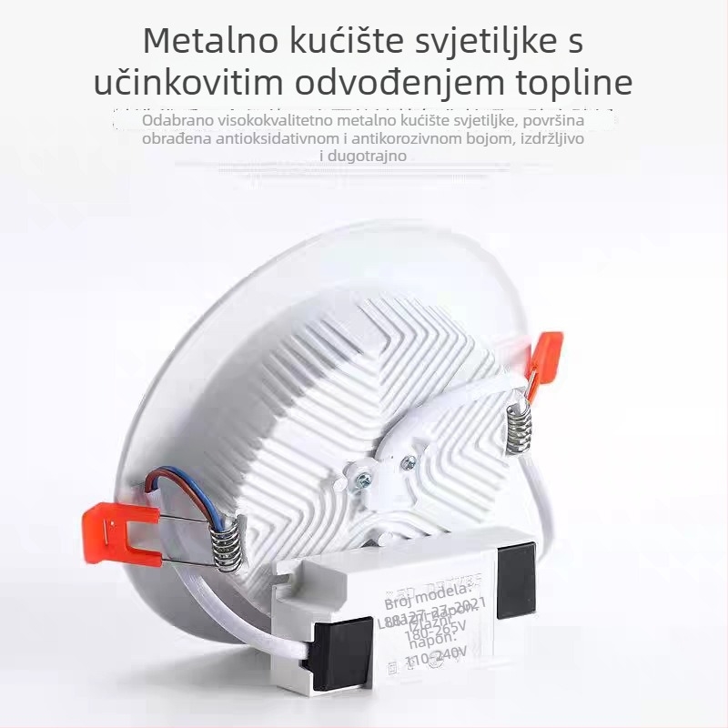 LED downlight izuzetno debeli, 2,5 inča, 3W/5W/7W, integrirano visokokvalitetno svjetlo za zid i strop, reflektor protiv magle