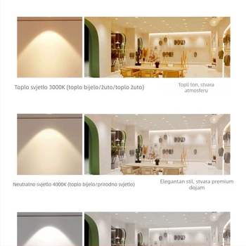 LED ugrađeni downlight – Jiehao Ideal serija, ultra-tanki, anti-zasljepljujući, dijamantno kristalno ogledalo, izuzetno svijetlo plafonsko svjetlo
