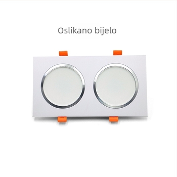 LED dvostruko-glavi ugrađeni kvadratni downlight, 10x20 cm