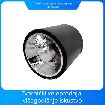 Tradicionalni površinski LED downlight s E27 utičnicom — veličine 3,5in, 4in, 5in, 6in, 8in; bez bušenja otvora; s visećim kabelom