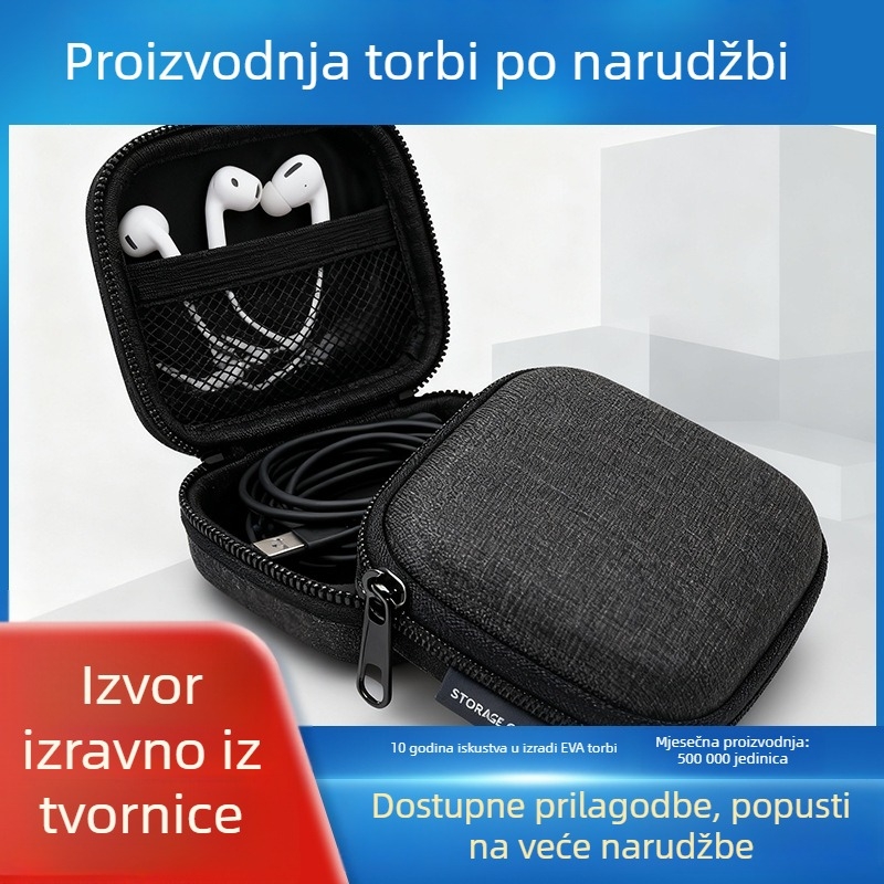 Torba od Oxford platna za 3C digitalne dodatke: Bluetooth slušalica, bežične slušalice i kabeli za podatke