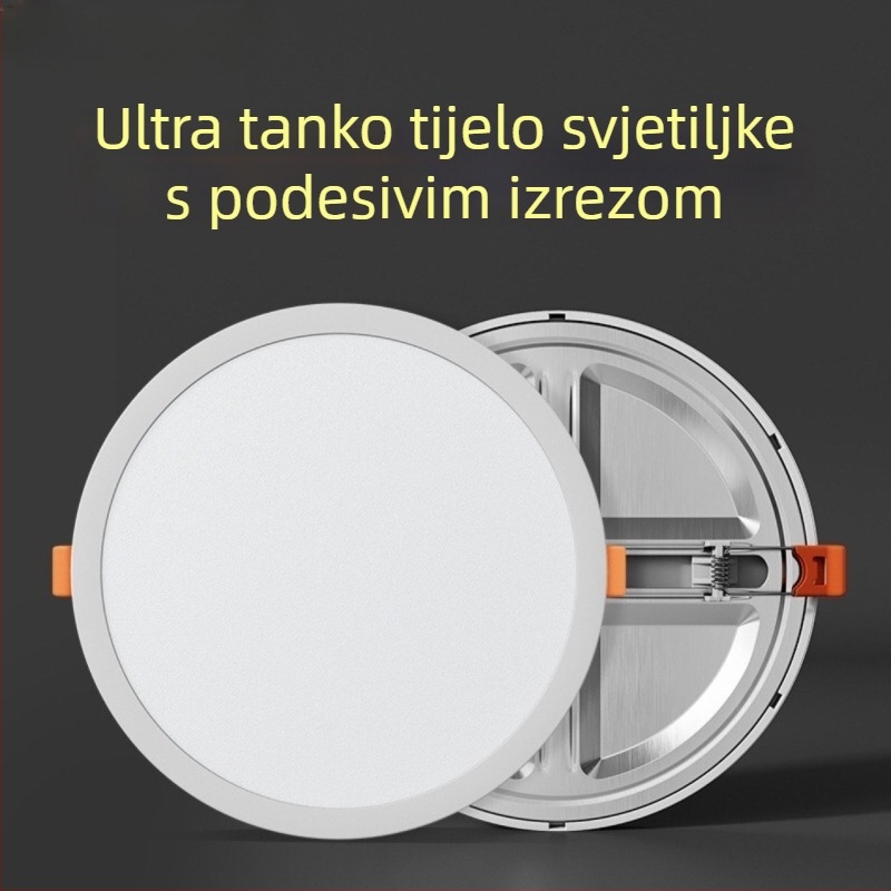 Izuzetno tanko prilagodljivo ugradno LED panel svjetlo za strop, idealno za hodnik
