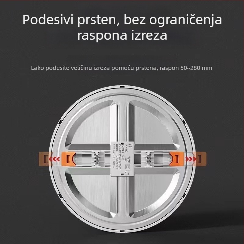 Izuzetno tanko prilagodljivo ugradno LED panel svjetlo za strop, idealno za hodnik