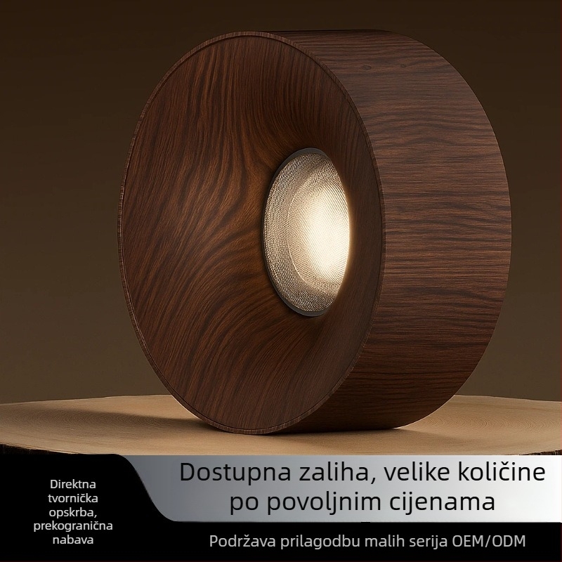 LED spot rasvjeta s površinskom montažom od orahovog drveta za hodnik i dnevni boravak, ultra-tanki downlight, bez središnjeg svjetla