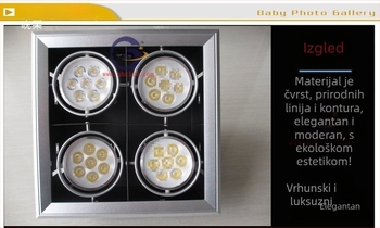 LED ugradbeni reflektori s četiri glave, dvostruko skriveni downlightovi, pet i šest glava kvadratnih i pravokutnih tipova