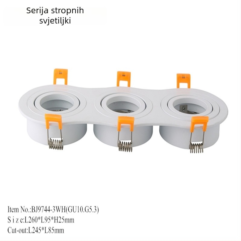 Ovalni GU10 LED downlight, ugrađeno stropno svjetlo MR16, dimmabilno, niskim naponom