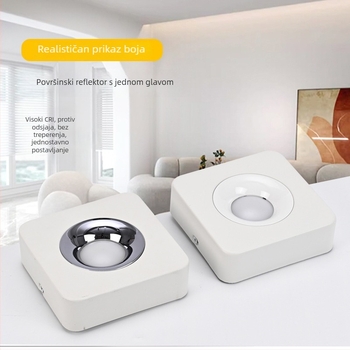 Ultra-tanki LED spot za površinsku montažu, anti-glare, četveroglavni kvadratni stropni downlight za dnevni boravak i spavaću sobu