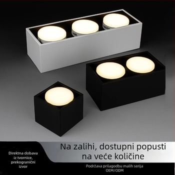 LED downlight na površini za dnevni boravak i hodnik, kvadratni dvostruki stropni reflektor