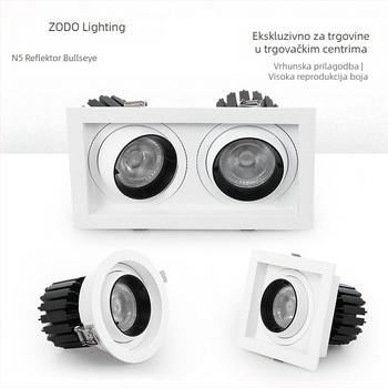 LED spot svjetlo za plafon s rešetkom protiv odbljeska, 30W COB, rasvjeta za nakit i muzej