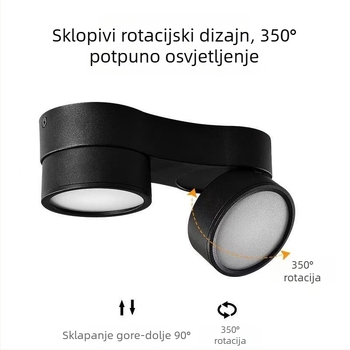 LED downlight s površinskom montažom, podesivi kut, dvostruka glava, visoka svjetlost, za dnevnu sobu i hodnik