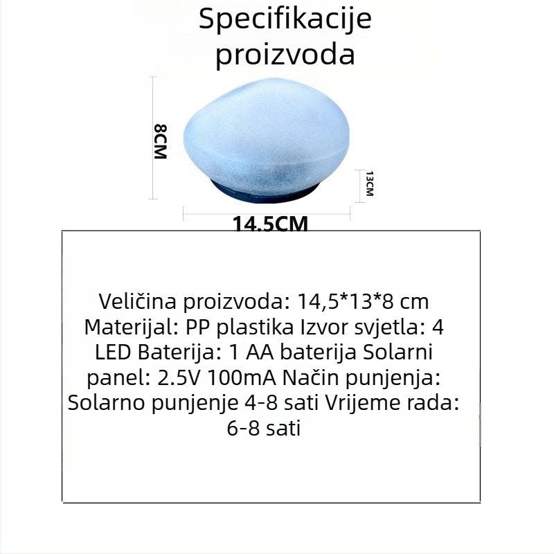 Solarne vanjske svjetiljke za travnjak i dvorište, rasvjeta u kamenskom stilu