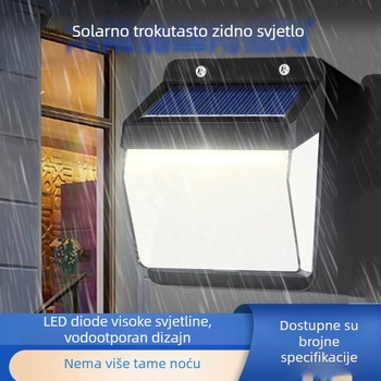 Solarne svjetiljke za ogradu i stepenice, trokutasti vanjski zidni lampioni