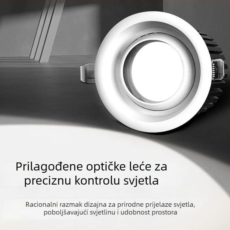Prilagođeni anti-blještavi LED spot za dom, ugrađeni s dizajnom brdovite siluete, bez središnjeg svjetla, otvor 75 cm