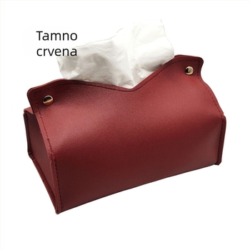 PU kožna kutija za salvete, minimalistički dizajn, kutija za salvete na stol, pogodna za dnevni boravak, auto ili kupaonicu