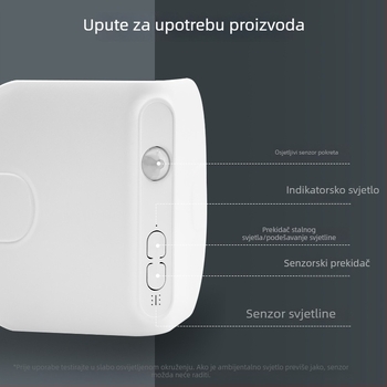 Dječja noćna lampa za kut s senzorom, akrilna kutna rasvjeta za spavaću sobu, dekorativna magnetsko pričvršćivanje