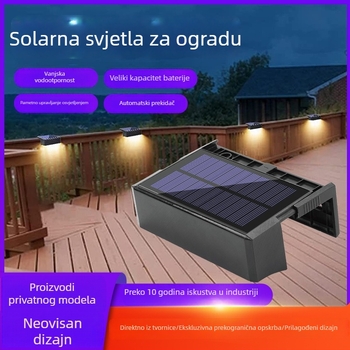 Solarne vrtne lampe: zidne, ogradne i stepenice s rotirajućim mehanizmom