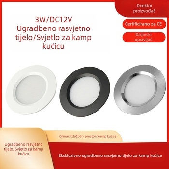 LED svjetlo za ormar, ugradni downlight za garderobu, 12V/24V, certificirano RV svjetlo, kuhinja i kupaonica