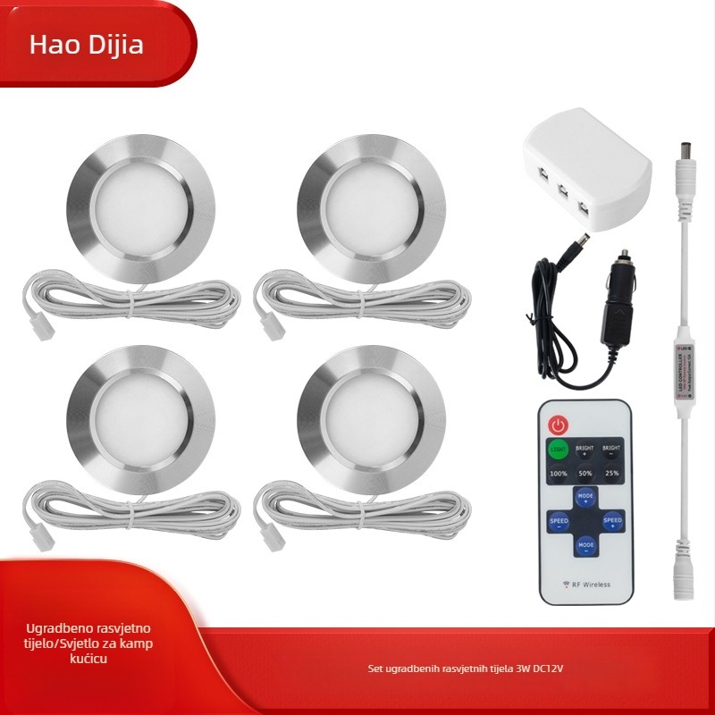 LED svjetlo za ormar, ugradni downlight za garderobu, 12V/24V, certificirano RV svjetlo, kuhinja i kupaonica