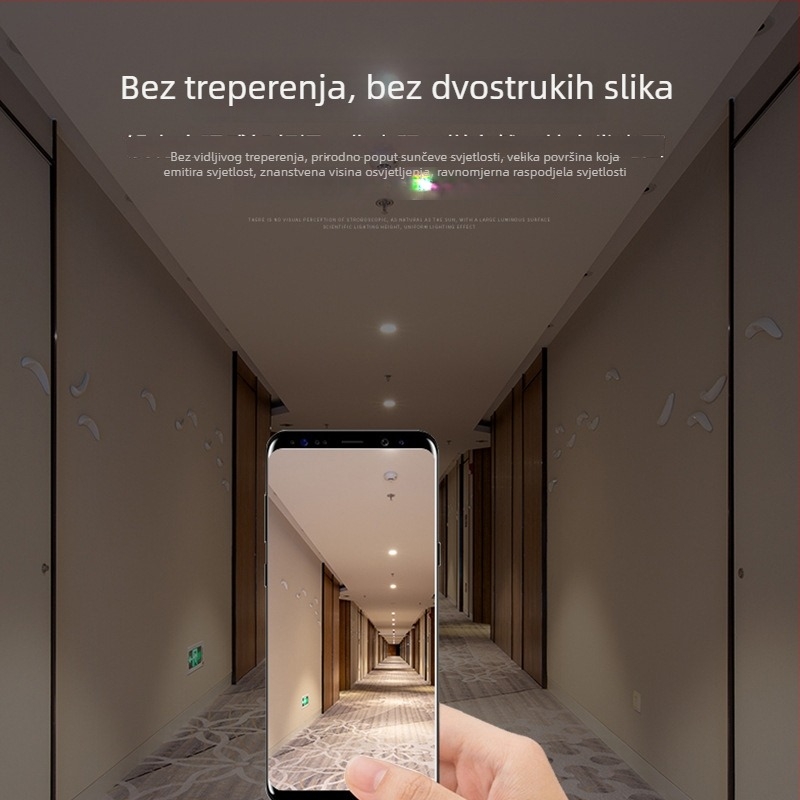LED downlight s radar senzorom, ugrađen u kućište od lijevanog aluminija, infracrveno anti‑magma svjetlo, anti‑odbljeskavanje, energetski štedljivo