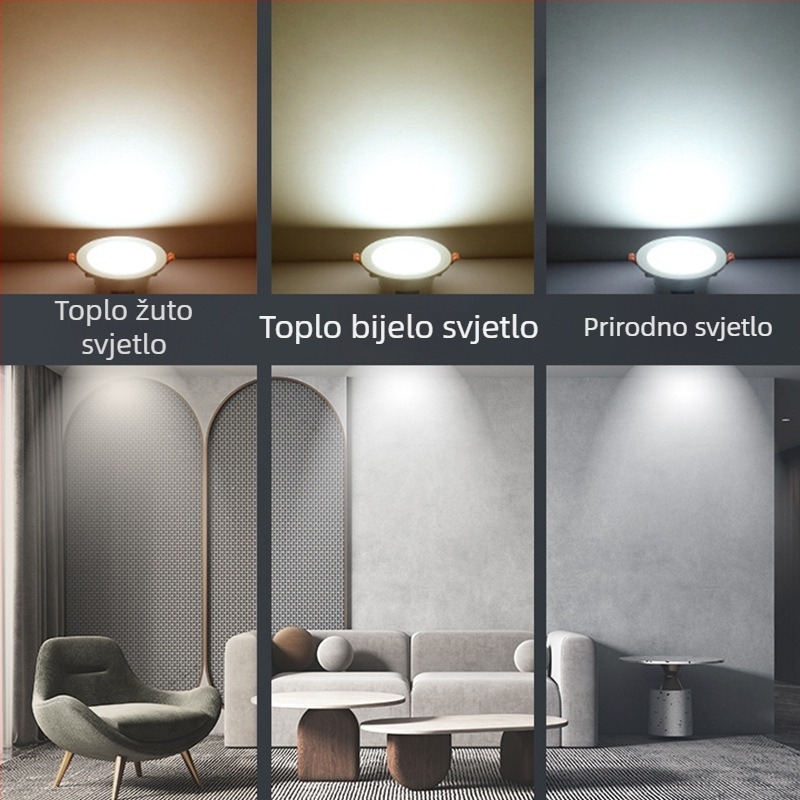 LED downlight s radar senzorom, ugrađen u kućište od lijevanog aluminija, infracrveno anti‑magma svjetlo, anti‑odbljeskavanje, energetski štedljivo