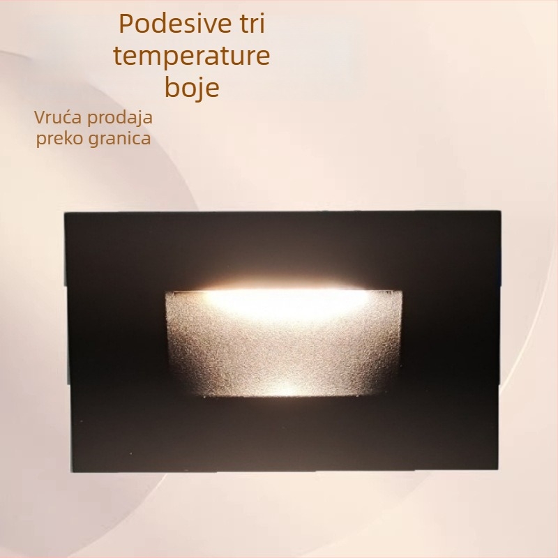 Lampa za stepenice sa zamjenjivim dijelom, podesiva boja temperature u tri nijanse, ulaz niskog napona 12V/24V