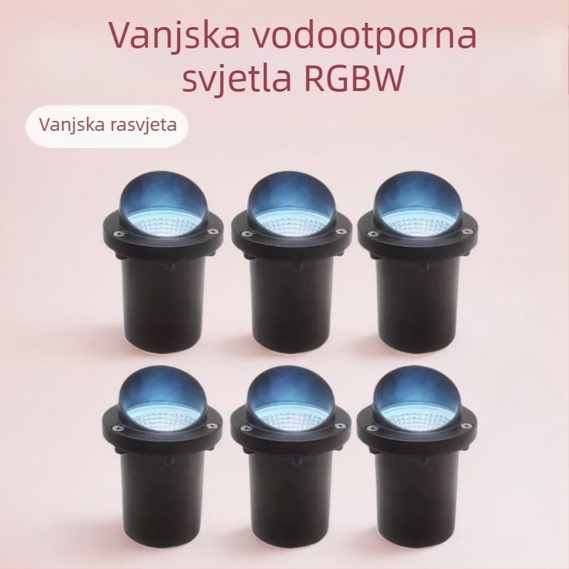 Podzemna LED svjetiljka dvorišta IP65 RGBW, vanjska rasvjeta 5W/7W/10W