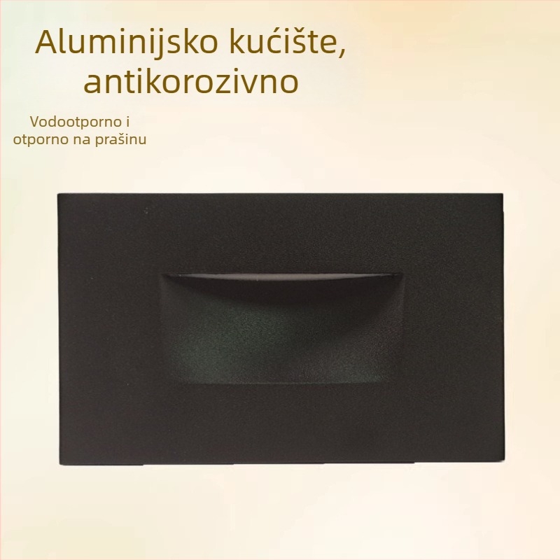 LED svjetiljka za stepenice s dijelovima za zamjenu, podesiva temperatura boje u tri razine, ulaz niskog napona 12V/24V