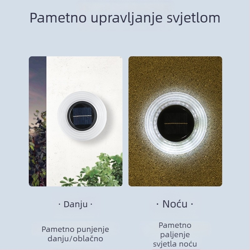 Solarna LED lampica za travu u obliku letećeg tanjura, vodootporna vanjska dekorativna rasvjeta za vrt i dvorište, podzemno svjetlo